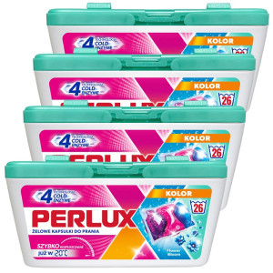 PERLUX żelowe kapsułki do prania kolor 3w1 x4