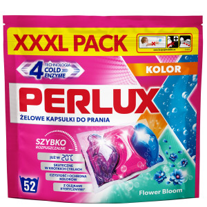 PERLUX żelowe kapsułki do prania kolor 3w1 XXXL - 52 kapsułek doypack