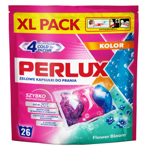 PERLUX żelowe kapsułki do prania kolor 3w1 - 26 kapsułek doypack