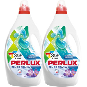 Zestaw 2 x PERLUX żel do prania - wiosenne fiołki - 2 x 1,92 L