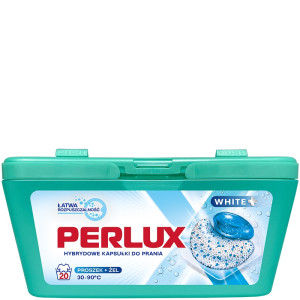 PERLUX hybrydowe kapsułki do prania white PLUS + próbka mgiełka GRATIS - 20 szt