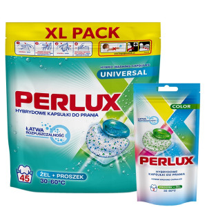 PERLUX hybrydowe kapsułki do prania universal - 45 + 2 szt