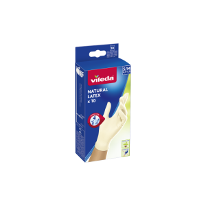 Rękawice lateksowe Vileda Natural Latex S/M 10 szt.