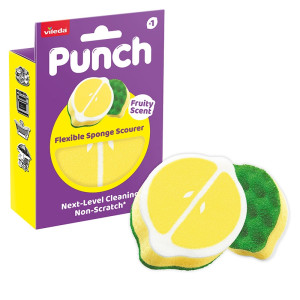 Elastyczny zmywak Vileda Punch Cytryna 1 szt.