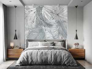 Fototapeta do salonu Mural wallpaper Palm leaves