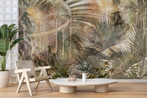 Fototapeta do salonu  tropics painted in vintage