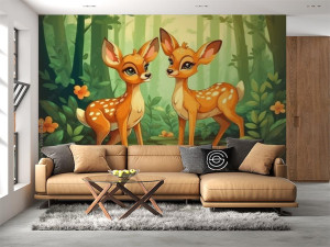 Fototapeta na ścianę Two Deer Babies Sitting