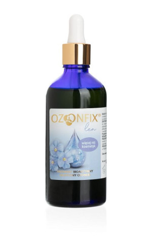 Ozonea Linium Oliwa Lniana Ozonowana szklana butelka z pipetą 100ml