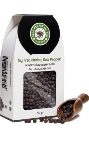 Pieprz czarny ziarnisty z Kambodży 50g Sela Pepper