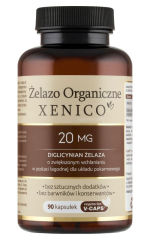 Żelazo Organiczne Xenico 90 kaps
