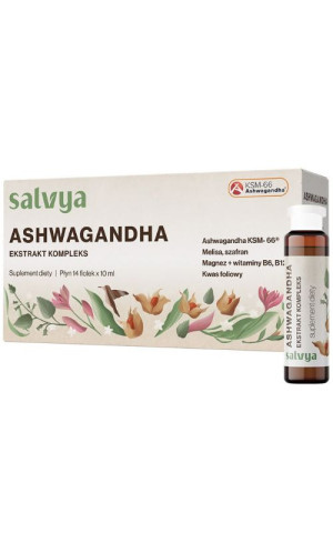 GINSENG POLAND Ashwagandha ekstrakt kompleks 14 fiolek x 10ml