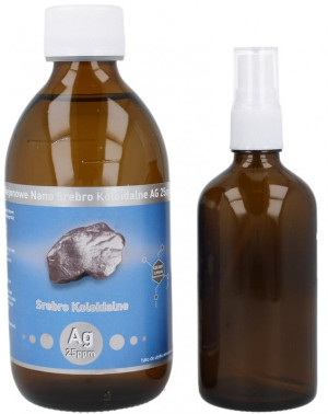 Niejonowe Nano Srebro koloidalne AG 25 300 ml + atomizer
Vitacolloids