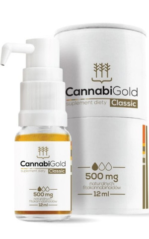 Cannabigold Classic 5% 10g, 12ml 500mg CBD Olejek CBD CBDA CBDV CBG CBC Olej z Konopii Siewnej CO2 Kannabinoidy