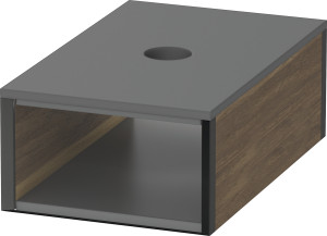 Duravit XSquare boîte XS994807777 avec couvercle, pour armoire miroir, 10x16cm, noyer massif