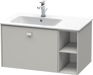 Brioso Duravit BR401200707 820x479mm, Gris Béton Mat , étagère à gauche