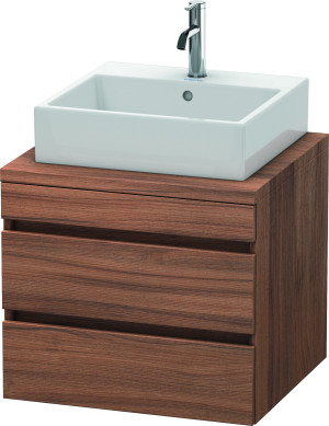 Duravit DuraStyle vasque DS531507979 60 x 54,8 cm, noyer naturel, pour console, 2 tiroirs