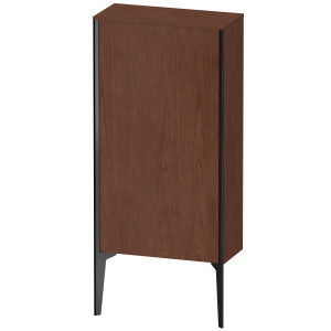 XViu Duravit 50x24x89cm de XV1306RB213 haute armoire, noir mat, porte à droite, noyer américain
