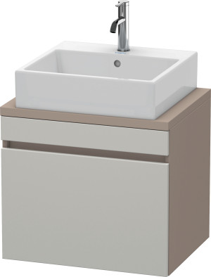Duravit DuraStyle vasque DS530000743 60 x 47,8 cm, gris béton / basalte mat, pour console, coulissant 2000