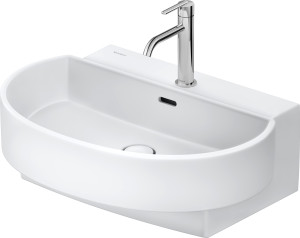 Lavabo Duravit Balcon 241165AC00 65 x 48 cm, finition satinée blanc , avec trou pour robinetterie, trop-plein, plage pour trou pour robinetterie
