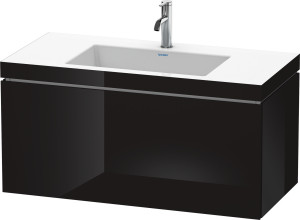 L-Cube Duravit vasque LC6918O4040 100 x 48 cm, 2000 , noir brillant, coulissant 2000