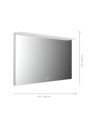 Emco Mi 200+ miroir lumineux LED 102200009000300 2000 x 900 mm, avec voile lumineux en acrylique