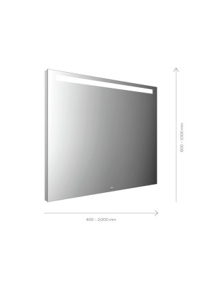 Miroir lumineux Emco Mi 210 LED 103120010000100 1200 x 1000 mm, avec découpe lumineuse horizontale en haut 35 mm