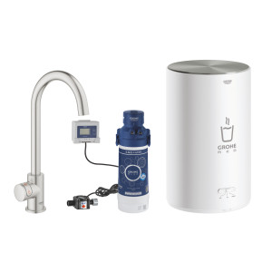 Grohe robinet de colonne d' Red 30085DC1 supersteel, taille M, avec chaudière