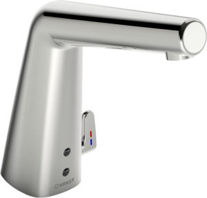 Hansadesigno mitigeur de lavabo infrarouge 51792221 fonctionnement sur secteur, saillie 138 mm, chrome