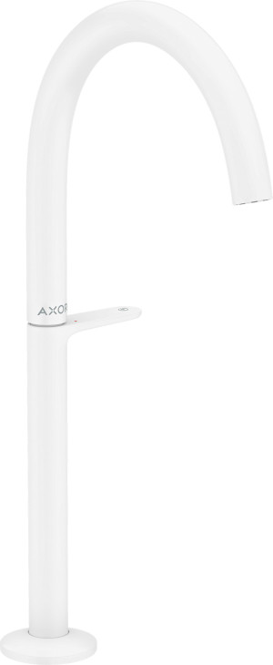 Hansgrohe Axor One mitigeur lavabo 48030700 saillie 165mm, pour lavabos à poser, avec garniture de vidange push-open , blanc mat