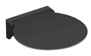 Hewi R380 siège rabattable 950.51.4219092 mobile, revêtement par poudre blanc, 380 x 407 x 110 mm, surface d'assise gris anthracite