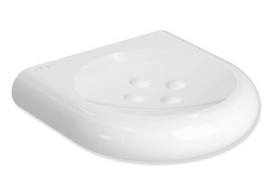 Hewi 477 porte-savon 477.02.20098 120 mm, avec boutons, blanc signal