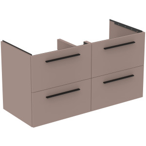 Ideal Standard life B meuble double vasque T5278NH 120x50,5x63cm, 4 tiroirs, grège mat