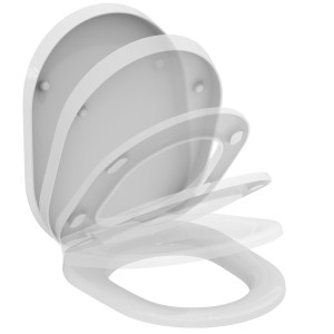 Ideal Standard WC siège K706101 blanc, charnières à fermeture douce Inox