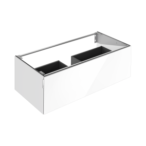 Meuble sous-vasque Keuco Edition 11 Art 32511301200 120x35x49cm, 1 tiroir frontal, finition satinée, verre, blanc