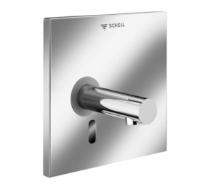 Schell Linus 019382899 face avant Inox , avec bec de 170 mm, Sensor , eau froide, fonctionnement sur batterie