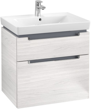 Villeroy und Boch Villeroy & Boch Subway 2.0 Villeroy & Boch A91010E8 63,7x59x45,4 cm, 2 coulissants, poignée chromée, bois blanc