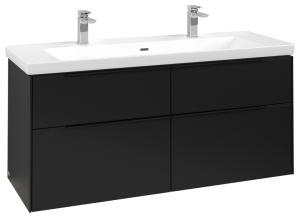 Villeroy und Boch Subway 3.0 Villeroy et Boch vasque C602L1VL 127,2x57,6x47,8cm, avec LED / poignée Noir volcan, noir volcan