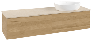 Villeroy und Boch Meuble vasque Villeroy & Boch Antao K38013HN 160 x 36 x 50 cm, plan vasque couleur Botticino, chêne miel