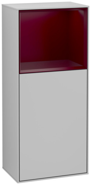 Villeroy und Boch Villeroy et Boch Finion armoire latérale G510HBGJ 41.8x93.6cm, à droite, l' émotion, étagère au- dessus Peony Matt , la lumière gris