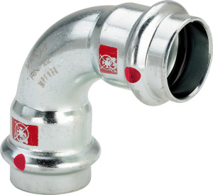 Viega Prestabo coude 558123 15 mm, 90 degrés, acier non allié, SC-Contur