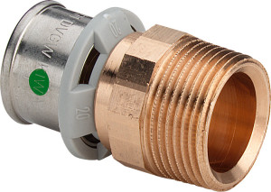 Viega Sanfix-P pièce de transition 304768 16 mm x R 1/2, avec SC-Contur, bronze