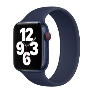 Siliconen solobandje voor de Apple Watch   38/40/41/42 mm - Maat 3 - Deep Navy