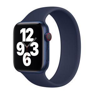 Siliconen solobandje voor de Apple Watch   38/40/41/42 mm - Maat 9 - Deep Navy