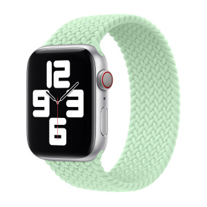 Gevlochten solobandje voor de Apple Watch   44/45/46/49 mm - Maat 10 - Pistachio