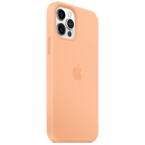 Silicone Backcover MagSafe voor de Apple iPhone 12 Pro Max - Cantaloupe