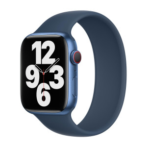 Siliconen solobandje voor de Apple Watch   38/40/41/42 mm - Maat 9 - Abyss Blue