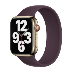 Siliconen solobandje voor de Apple Watch   38/40/41/42 mm - Maat 3 - Dark Cherry