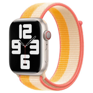 Sport Loop band voor de Apple Watch   44/45/46/49 mm - Maize/White