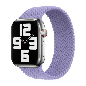 Gevlochten solobandje voor de Apple Watch   38/40/41/42 mm - Maat 4 - Lavender