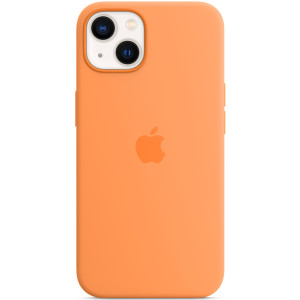 Silicone Backcover MagSafe voor de Apple iPhone 13 Mini - Marigold